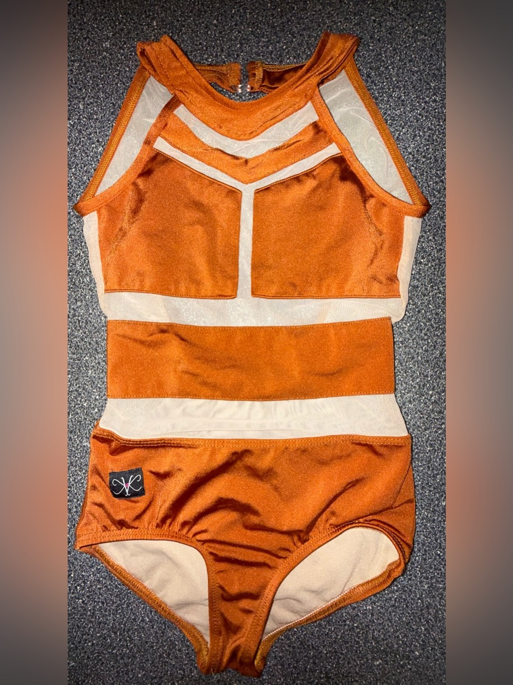 Kandi Kouture Dance Leotard Copper Size Child Medium